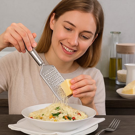 Râpe à fromage | Ergonomique Ultra - Tranchante - actedecuisine.com