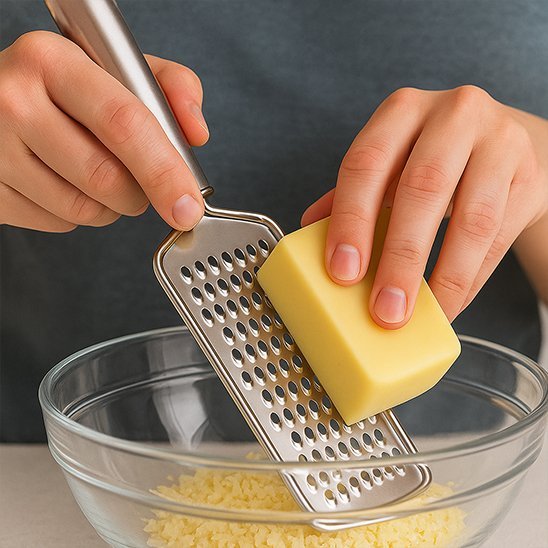 Râpe à fromage | Ergonomique Ultra - Tranchante - actedecuisine.com